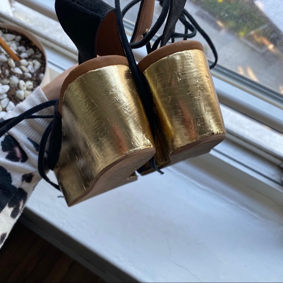 See by Chloe Liana lace gold black platform shoes - Picture 7 of 9